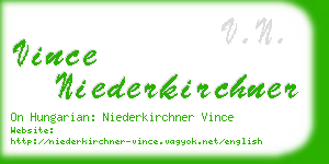 vince niederkirchner business card